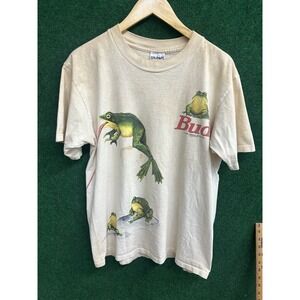 USA VTG 1995 BUDWEISER Frog Truck Size L 42 Beige Made In USA